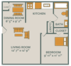 CROSSINGS AT REMINGTON | 1 BEDROOM 1 BATH